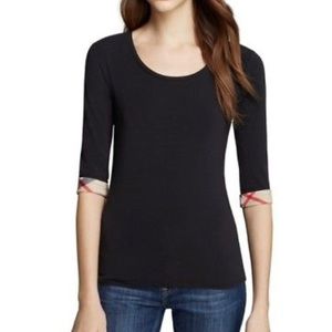 Burberry Brit Black three quarter sleeve long top